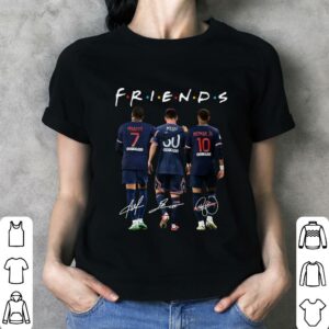 Premium Friends Team PSG Lionel Messi Signatures Shirt, Mbappe, Neymar 2
