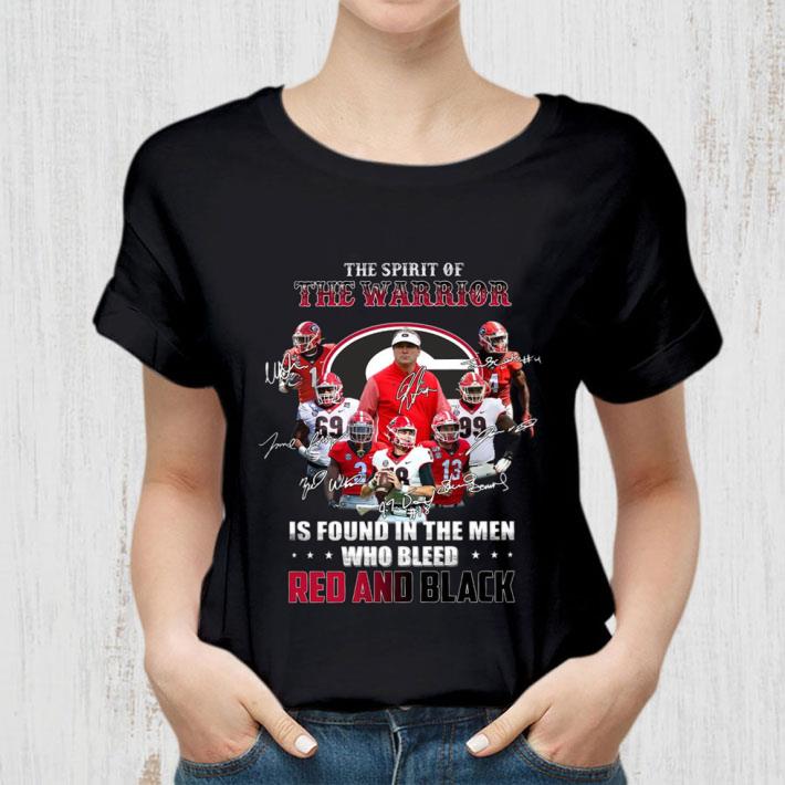 Awesome Georgia Bulldogs The Spirit Of The Warrior Is Found In The Men Who Bleed Red And Black Signatures Shirt Georgia Bulldogs The Spirit Of The Warrior Is Found In The Men Who Bleed Red And Black Signatures Shirt 2 - Awesome Georgia Bulldogs The Spirit Of The Warrior Is Found In The Men Who Bleed Red And Black Signatures Shirt