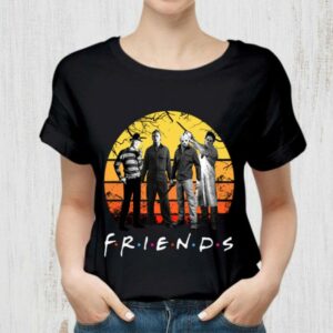 Hot Halloween Friends Horror Movies Characters Vintage Shirt