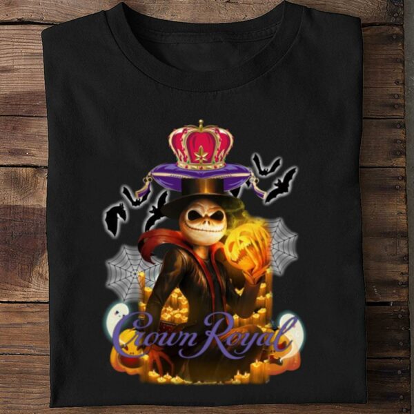 Funny Halloween Jack Skellington Mashup Crown Royal Shirt