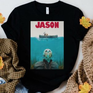 Hot Halloween Jason Voorhees Mashup Jaws Poster Shirt