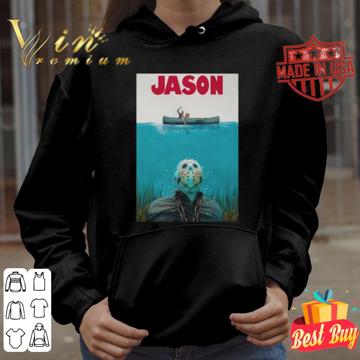 Hot Halloween Jason Voorhees Mashup Jaws Poster Shirt Halloween Jason Voorhees Mashup Jaws Poster Shirt 4 - Hot Halloween Jason Voorhees Mashup Jaws Poster Shirt
