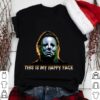 Premium Horror Movies Characters This Is My Halloween Watching Movie Blanket Signatures Shirt