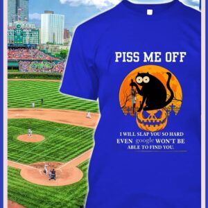Awesome Halloween black cat knife piss me off i will slap you so hard even google won't be able to find you shirt 1