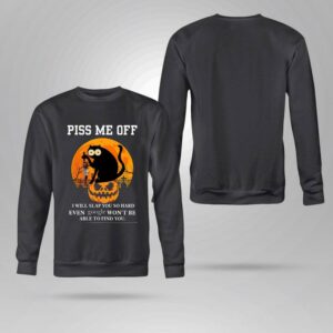 Awesome Halloween black cat knife piss me off i will slap you so hard even google won't be able to find you shirt 3