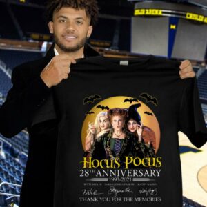 Awesome Hocus Pocus 28th Anniversary 1993-2021 Signed Thank You For The Memories Shirt, Bette Midler, Sarah Jessica Parker Kathy Najimy