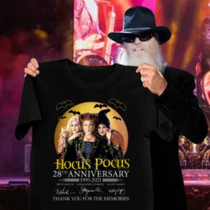 Awesome Hocus Pocus 28th Anniversary 1993-2021 Signed Thank You For The Memories Shirt, Bette Midler, Sarah Jessica Parker Kathy Najimy 2