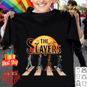 Premium Horror Movies Characters The Slayers Abbey Road Halloween Shirt