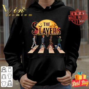 Premium Horror Movies Characters The Slayers Abbey Road Halloween Shirt 3