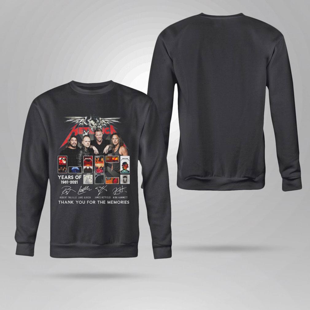 Premium Metallica band 40 Years Of 1981-2021 Thank You For The Memories Signatures Shirt Metallica band 40 Years Of 1981 2021 Thank You For The Memories Signatures Shirt 4 - Premium Metallica band 40 Years Of 1981-2021 Thank You For The Memories Signatures Shirt
