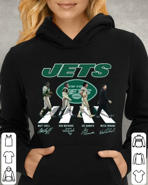 Hot New York Jets Abbey Road Signatures Shirt, Matt Snell, Don Maynard, Joe Namath, Weeb Ewbank