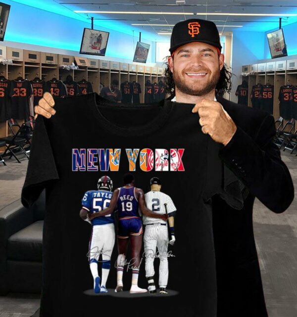 Hot New York Sports Teams New York Giants New York Yankees New York Knicks Signatures Shirt