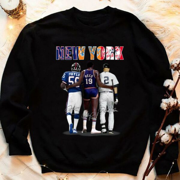 Hot New York Sports Teams New York Giants New York Yankees New York Knicks Signatures Shirt