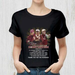 Original RIP Bobby Bowden Florida State Seminoles 1929-2021 Signature Thank You For The Memories Shirt 1