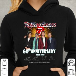 Hot RIP Charlie Watts Rolling Stones 60th Anniversary 1962-2022 Signatures Thank Memories Shirt 3