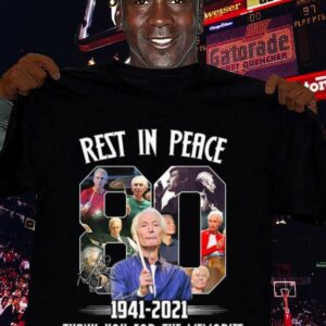 Best Rest In Peace 80 Charlie Watts 1941-2021 The Rolling Stones band Signature Shirt 2