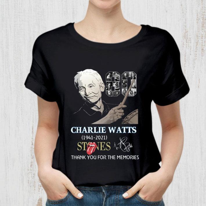 Official Rest In Peace 80 years Charlie Watts 1941-2021 The Rolling Stones Thank You For The Memories Shirt Rest In Peace 80 years Charlie Watts 1941 2021 The Rolling Stones Thank You For The Memories Shirt 2 - Official Rest In Peace 80 years Charlie Watts 1941-2021 The Rolling Stones Thank You For The Memories Shirt
