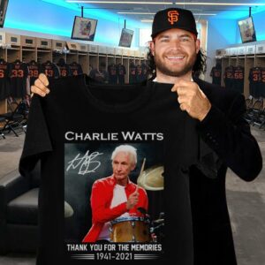 Awesome Rest In Peace Charlie Watts The Rolling Stones Band Thank Memories Signature Shirt