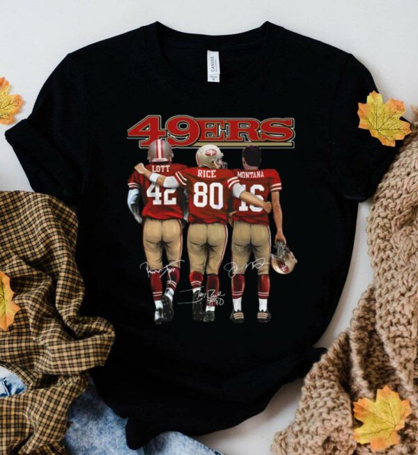 Hot San Francisco 49ers Legend Players Signatures Shirt, Ronnie Lott, Jerry Rice, Joe Montana