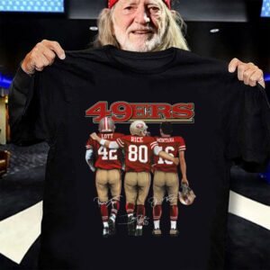 Hot San Francisco 49ers Legend Players Signatures Shirt, Ronnie Lott, Jerry Rice, Joe Montana 2