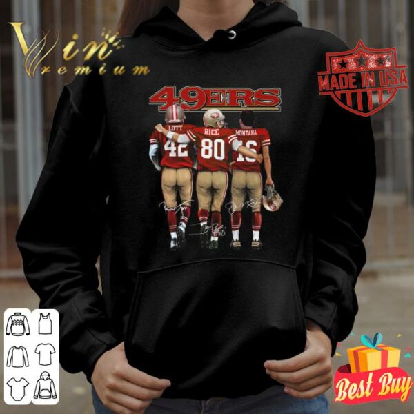 Hot San Francisco 49ers Legend Players Signatures Shirt, Ronnie Lott, Jerry Rice, Joe Montana