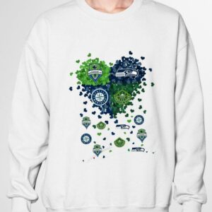 Original Seattle Sports Teams Tiny Hearts Shape Seattle Mariners Seattle Seahawks Seattle Storm Seattle Sounders FC Shirt 2
