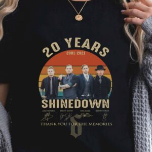Funny Shinedown Band Member 20 Years 2001-2021 Signed Thank Memories Vintage Shirt