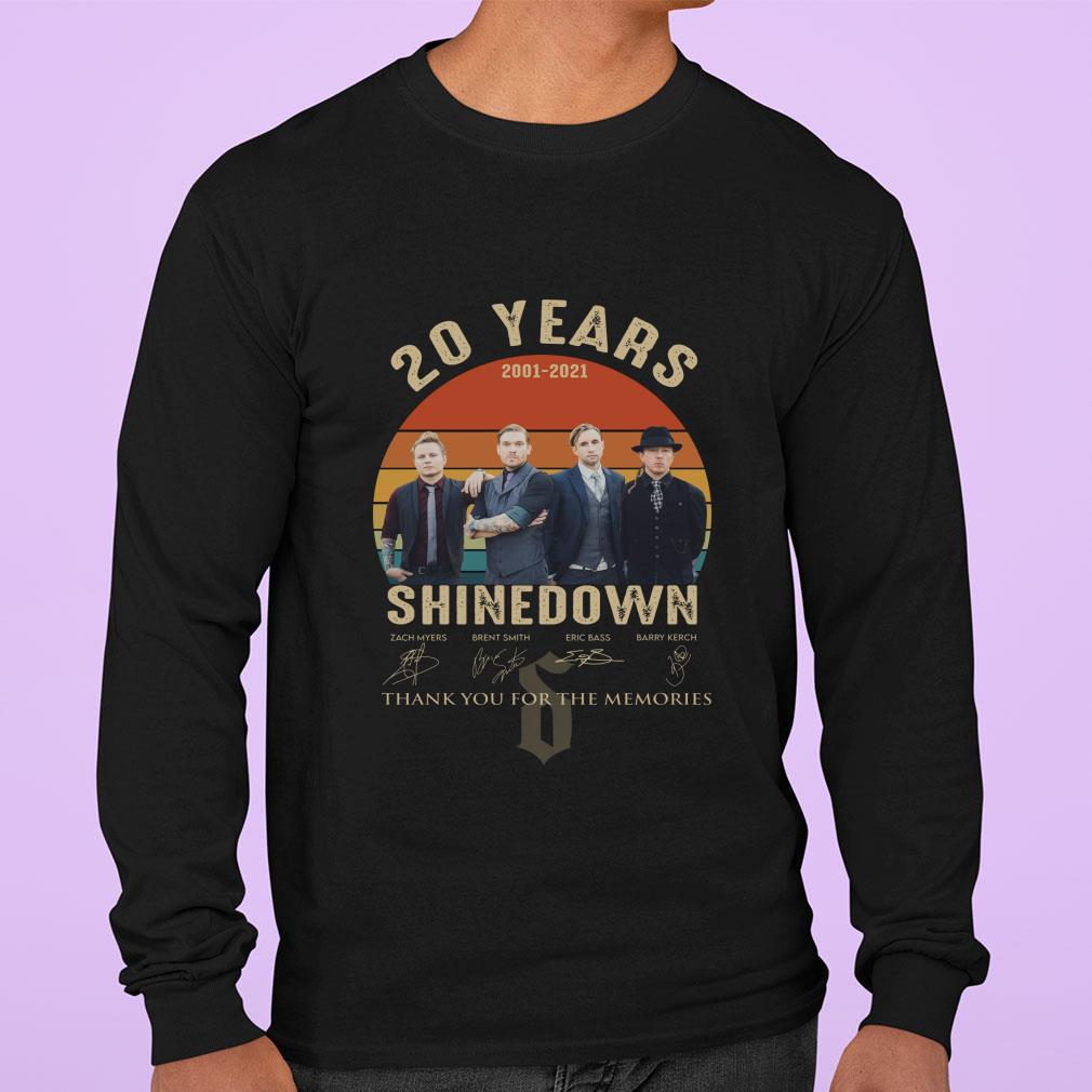 Funny Shinedown Band Member 20 Years 2001-2021 Signed Thank Memories Vintage Shirt Shinedown Band Member 20 Years 2001 2021 Signed Thank Memories Vintage Shirt 3 - Funny Shinedown Band Member 20 Years 2001-2021 Signed Thank Memories Vintage Shirt