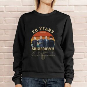 Funny Shinedown Band Member 20 Years 2001-2021 Signed Thank Memories Vintage Shirt 3