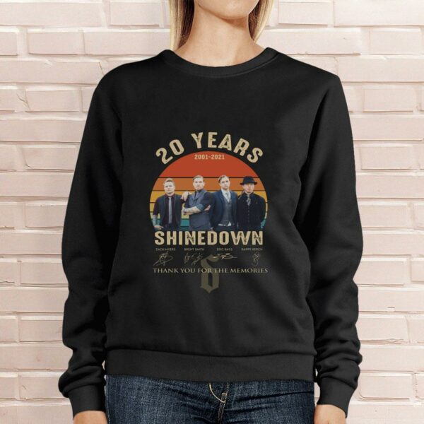 Funny Shinedown Band Member 20 Years 2001-2021 Signed Thank Memories Vintage Shirt