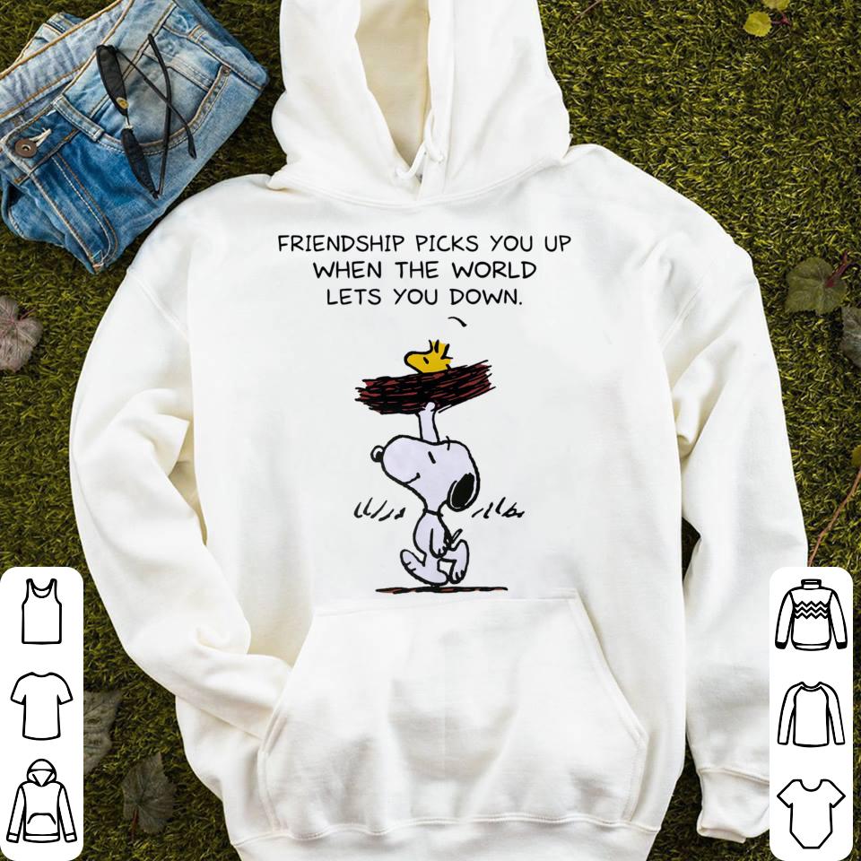 Official Snoopy Woodstock Friendship Picks You Up When The World Lets You Down Shirt Snoopy Woodstock Friendship Picks You Up When The World Lets You Down Shirt 4 - Official Snoopy Woodstock Friendship Picks You Up When The World Lets You Down Shirt