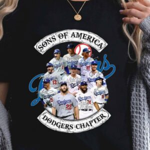 Premium Sons of America Dodgers Chapter Los Angeles Dodgers Signatures Shirt, Sons of Anarchy