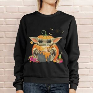 Funny Star Wars Baby Yoda Pumpkin Halloween Shirt 3