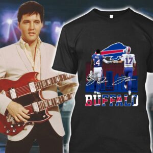 Official Stefon Diggs Josh Allen Buffalo Bills Signatures Shirt