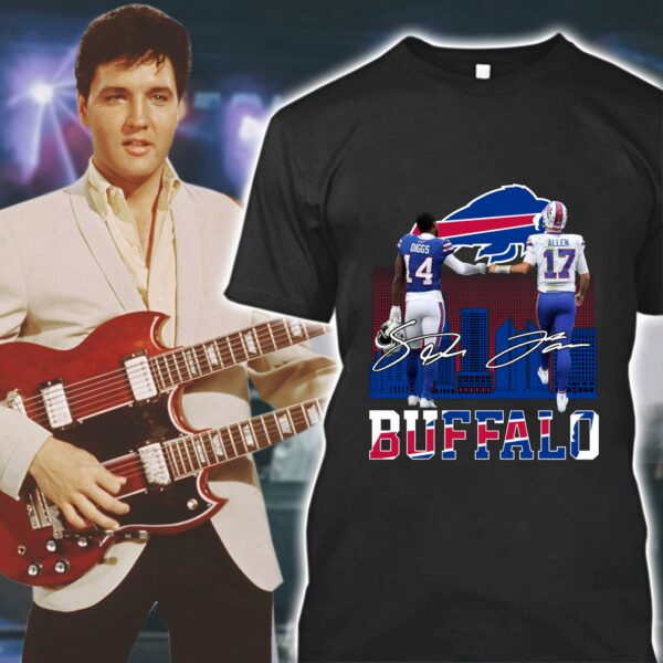 Official Stefon Diggs Josh Allen Buffalo Bills Signatures Shirt