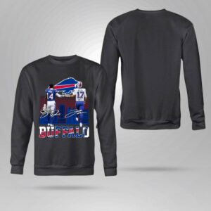 Official Stefon Diggs Josh Allen Buffalo Bills Signatures Shirt 3