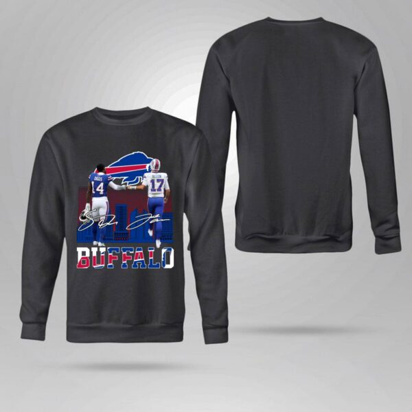 Official Stefon Diggs Josh Allen Buffalo Bills Signatures Shirt