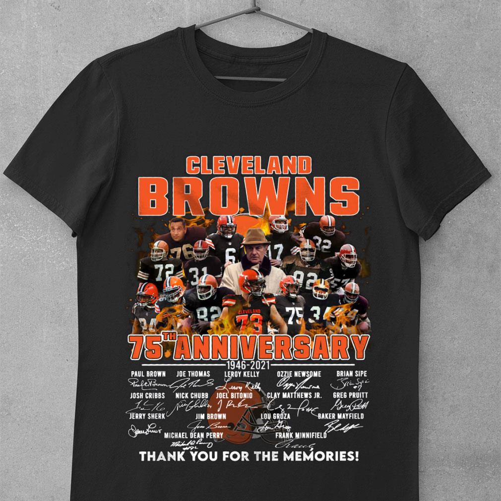 Original Team NFL Cleveland Browns 75th anniversary 1946-2021 Signatures Thank You For The Memories Shirt Team NFL Cleveland Browns 75th anniversary 1946 2021 Signatures Thank You For The Memories Shirt 1 - Original Team NFL Cleveland Browns 75th anniversary 1946-2021 Signatures Thank You For The Memories Shirt