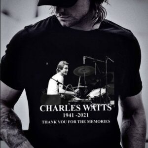 Premium Thank You Charlie Watts For Drummer Music Band Memories 1941-2021 Shirt