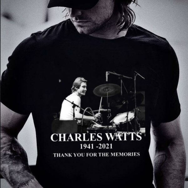 Premium Thank You Charlie Watts For Drummer Music Band Memories 1941-2021 Shirt