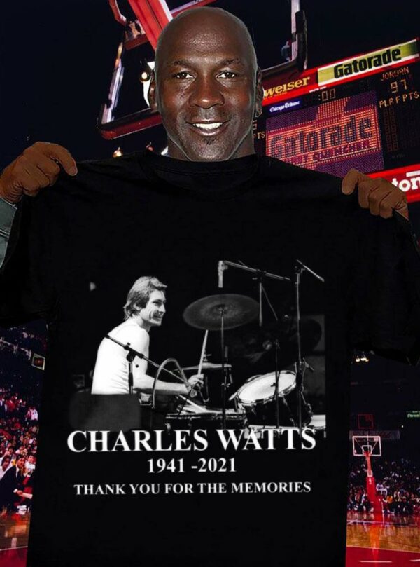 Premium Thank You Charlie Watts For Drummer Music Band Memories 1941-2021 Shirt