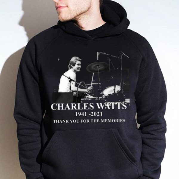 Premium Thank You Charlie Watts For Drummer Music Band Memories 1941-2021 Shirt