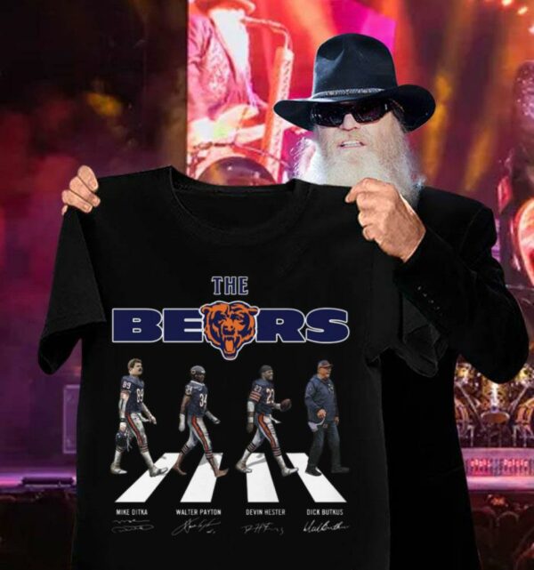 Funny The Bears Abbey Road Chicago Bears Walter Payton Signatures Shirt