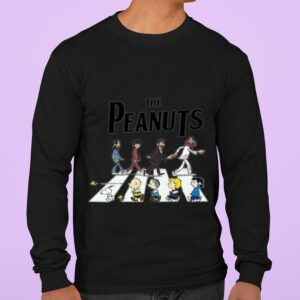 Best The Beatles Mashup The Peanuts Abbey Road Snoopy Charlie Brown Shirt 2