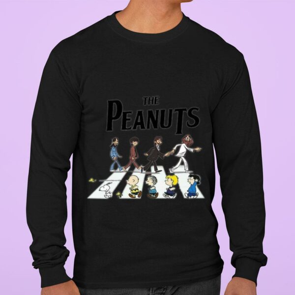 Best The Beatles Mashup The Peanuts Abbey Road Snoopy Charlie Brown Shirt