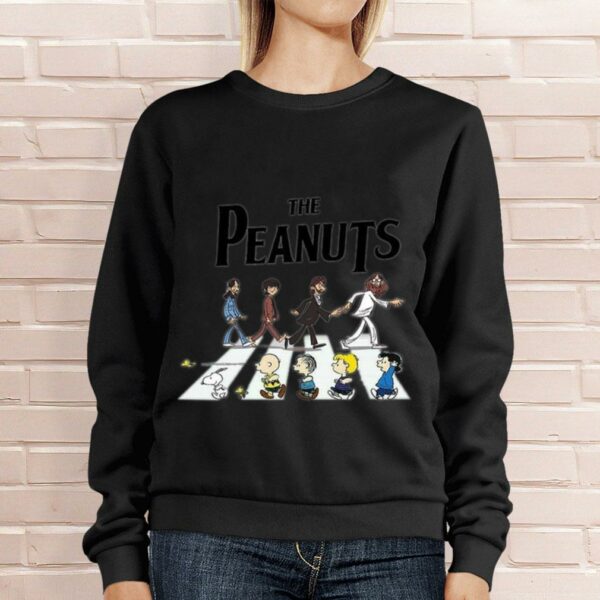Best The Beatles Mashup The Peanuts Abbey Road Snoopy Charlie Brown Shirt