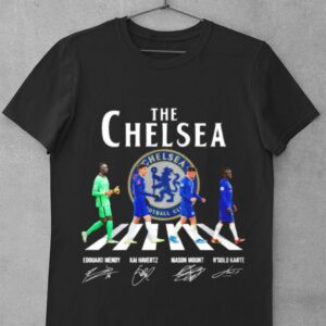 Official The Chelsea FC Abbey Road Signatures Shirt, Edouard Mendy, Kai Havertz, Mason Mount, N Golo Kante