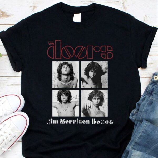 Official The Doors band rock members Jim Morrison Boxes shirt