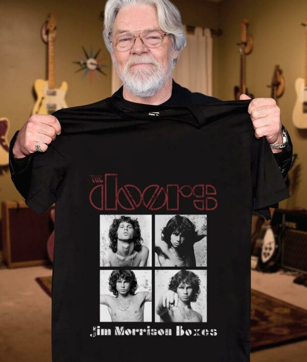Official The Doors band rock members Jim Morrison Boxes shirt