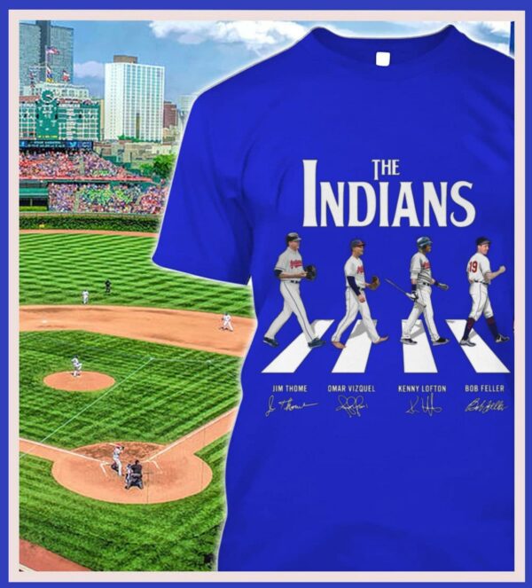 Funny The Indians Abbey Road Cleveland Indians Signatures Shirt